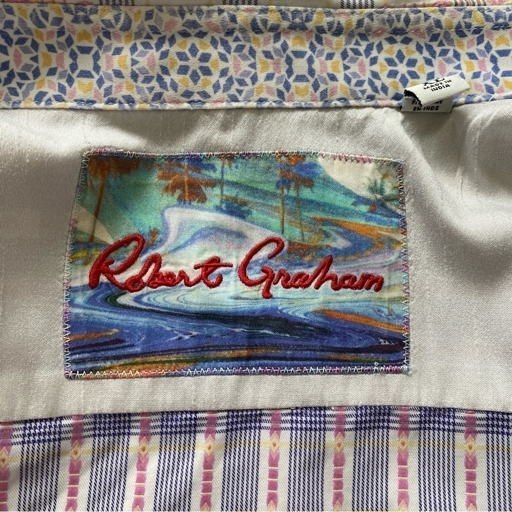 Robert Graham Classic Fit Button Up Shirt Flip Cuffs Mens XL Plaid - Picture 13 of 15